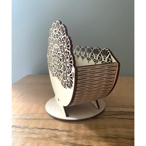 Mandala Inspiriert Laser Cut Holz Untersetzer Halter