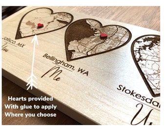 12x5 Hello Will You I do Custom Sign,Long Distance Family,You Me Us,Love Story Map,Love Story Map,Met Engaged Married,Love Map für Paare