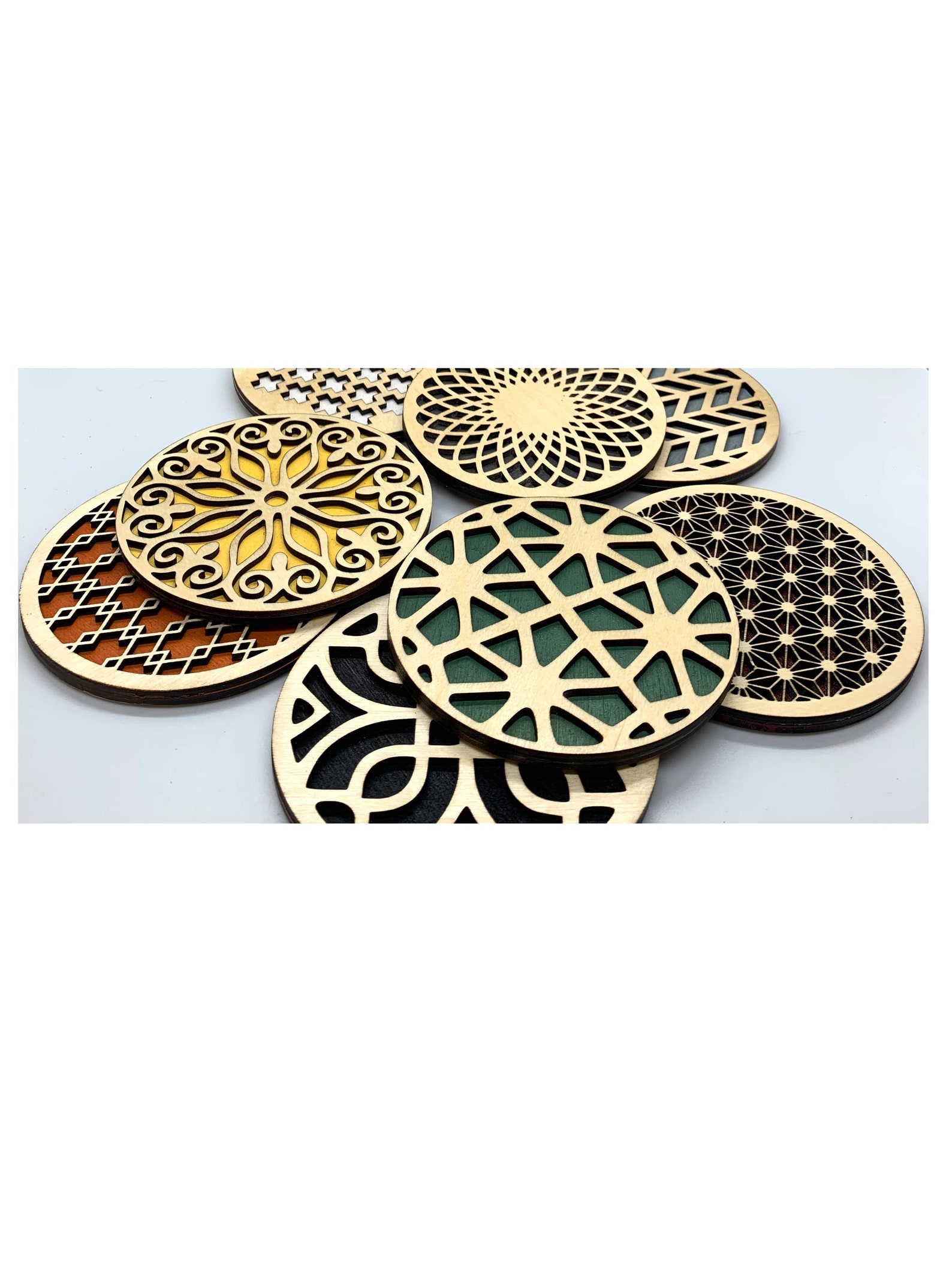 8 Geometric Coasters Box Setgeometricnew Home Giftunique Etsy