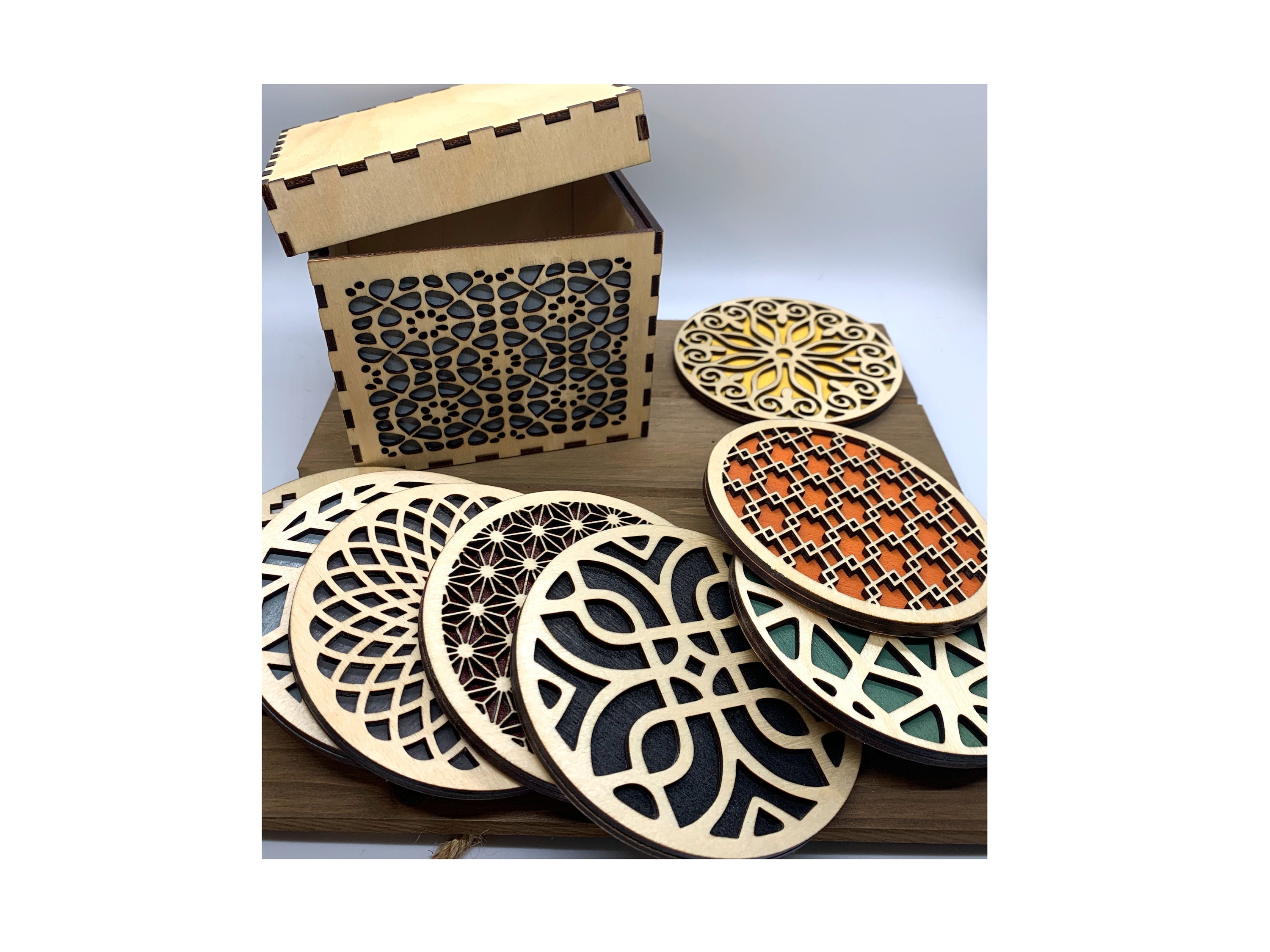 Set of 12 Abstract Coasters,Abstract New Home Gift,Unique Gifts,Coaster Set,Christmas Gift,Wood Coasters Drink Coasters Housewarming Gift Set of 12 Abstract Coasters,Abstract New Home Gift,Unique Gifts,Coaster Set,Christmas Gift,Wood Coasters Drink Coasters Housewarming Gift