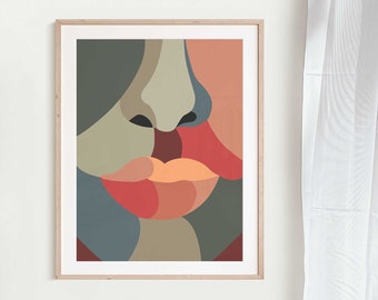 Art Print, Illustration print, colorful portrait, art poster