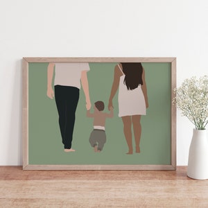 Custom Illustration, Personalized Portrait, Family Portrait, Custom Portrait, Personalized Gift, wedding gift, Valentines day gift, faceless