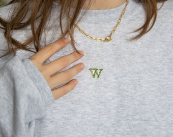 Gepersonaliseerde trui met monogram, geborduurde trui, trui met initialen, trui voor paren