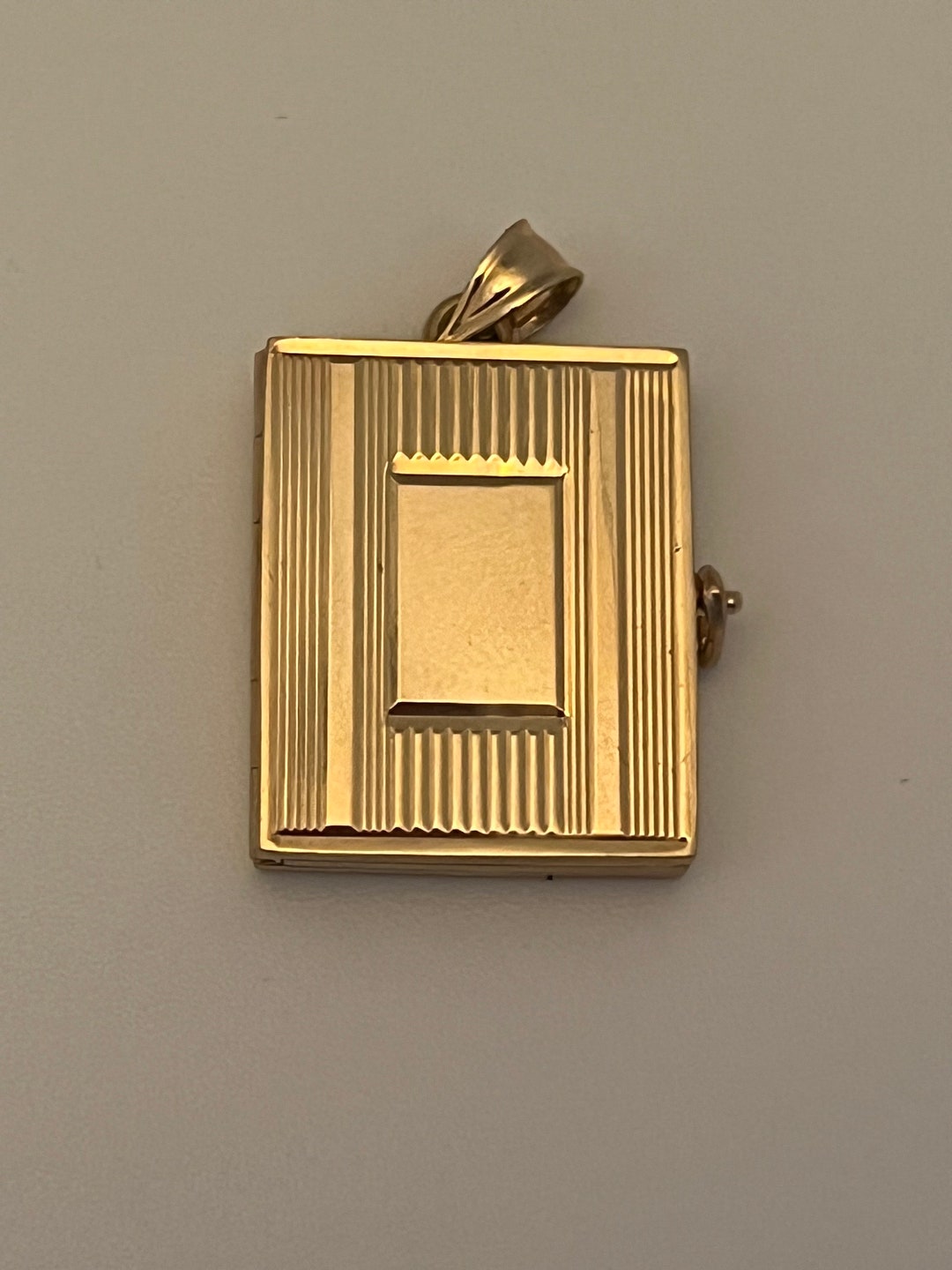 Vintage 14k Gold Small Frame Book Locket Etsy