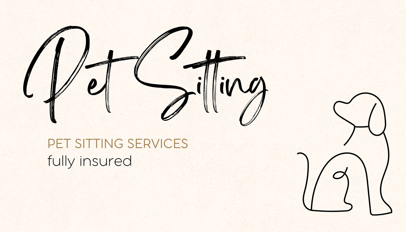 Pet Sitter Business Card Downloadable Fully Customizable Editable Dog
