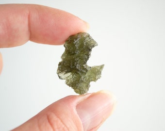 Besednice Moldavite 3,09 g |  Exclusive Moldavite from Besednice Jezkovna mined in 2006 | Raw natural Czech Moldavite | Angel chime