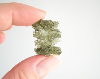 Besednice Moldavite 2,81 g |  Exclusive Moldavite from Besednice Jezkovna mined in 2006 | Raw natural Czech Moldavite | Angel chime