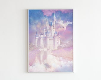 Magical art print "Kingdom of Dreams" | Metaphysical art print | Surrealist art print | Pastel colors art | Divine feminine