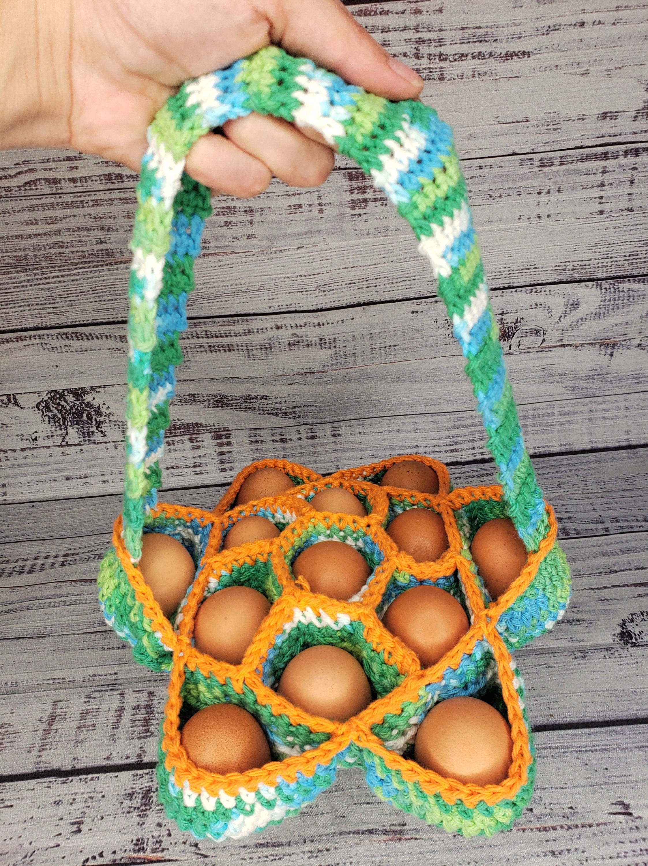Crocheted Egg Collecting Basket Etsy