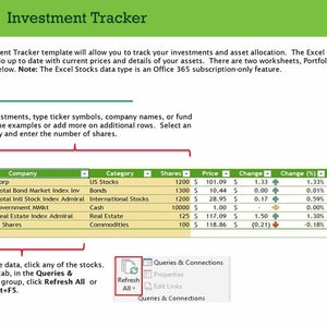 Excel Investment Tracker Template Printable