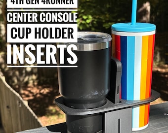 4Runner Center Console Cup Holder Insert: Phone Holder, Fits Yeti 32oz