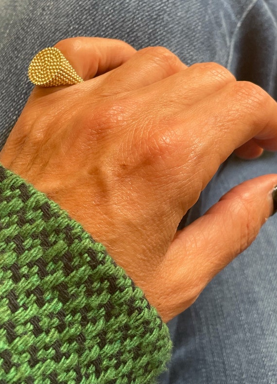 14k Gold Pinky Ring Chunky Pinky Ring Pinky Ring Etsy