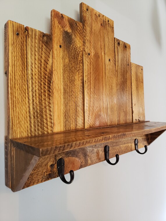 Key Hooks with Shelf Etsy