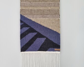 woven wall hanging - woolen kilim ~ handwoven ~ wall tapestry ~ recycled wool ~ The Stairs ~ TOPOLE