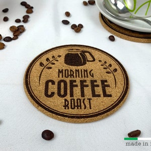 2 Coffee Coasters, Cork Coasters, Coffee Cork Coaster, 2 Pieces Included, Farmhouse Decor, Engraved Coasters, Coasters Set, Custom Coasters