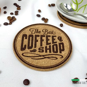 2 Coffee Coasters, Cork Coasters, Coffee Cork Coasters, 2 Pieces Included, Farmhouse Decor, Engraved Coaster, Coasters Set, Custom Coasters
