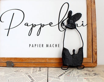 Paper-mâché rabbit for kids' room