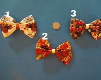 thanksgiving fabric hair bow headbands and hair clips