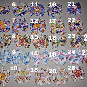 Nick jr ribbon hair bows with button centers