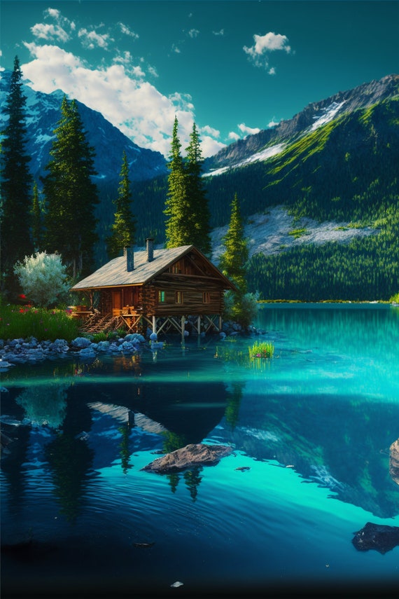 Log Cabin Wallpaper