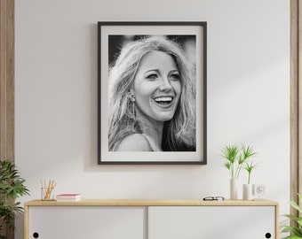 Blake Lively drawing - Fine Art Print