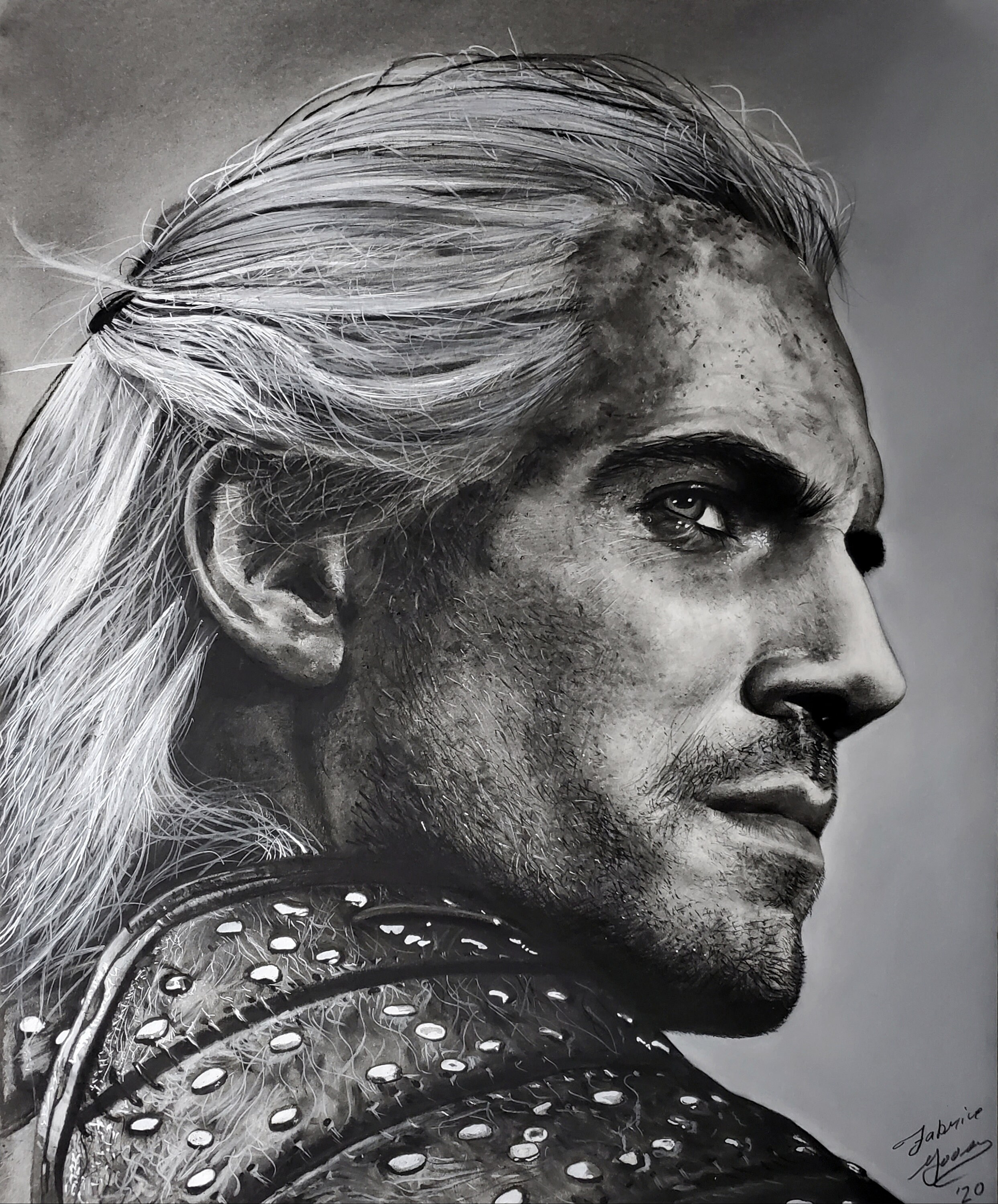The Witcher: Geralt of Rivia drawing Fine Art Print | Etsy