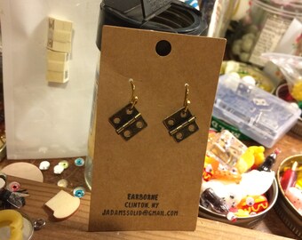 Novelty Earrings: Hinges. Cardea, Roman Goddess of the doorway and protector of the home!