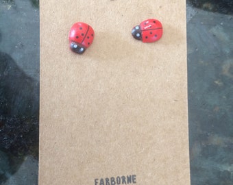 Novelty Earrings, Ladybugs
