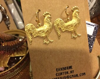 Novelty Earrings: Roosters
