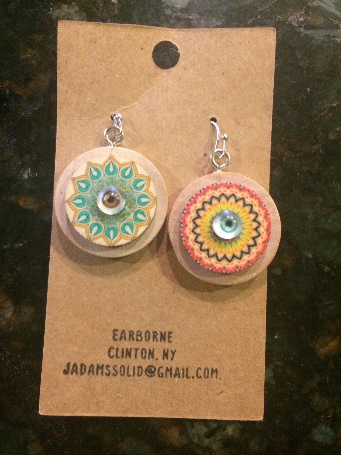 Novelty Earrings Some kind of mandala Etsy