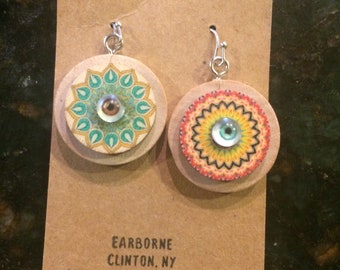 Novelty Earrings: Some kind of mandala