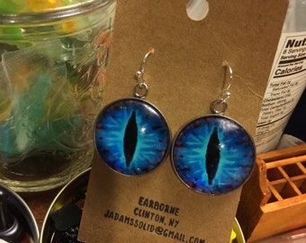 Novelty earrings: Cats' Eyes 1" diameter