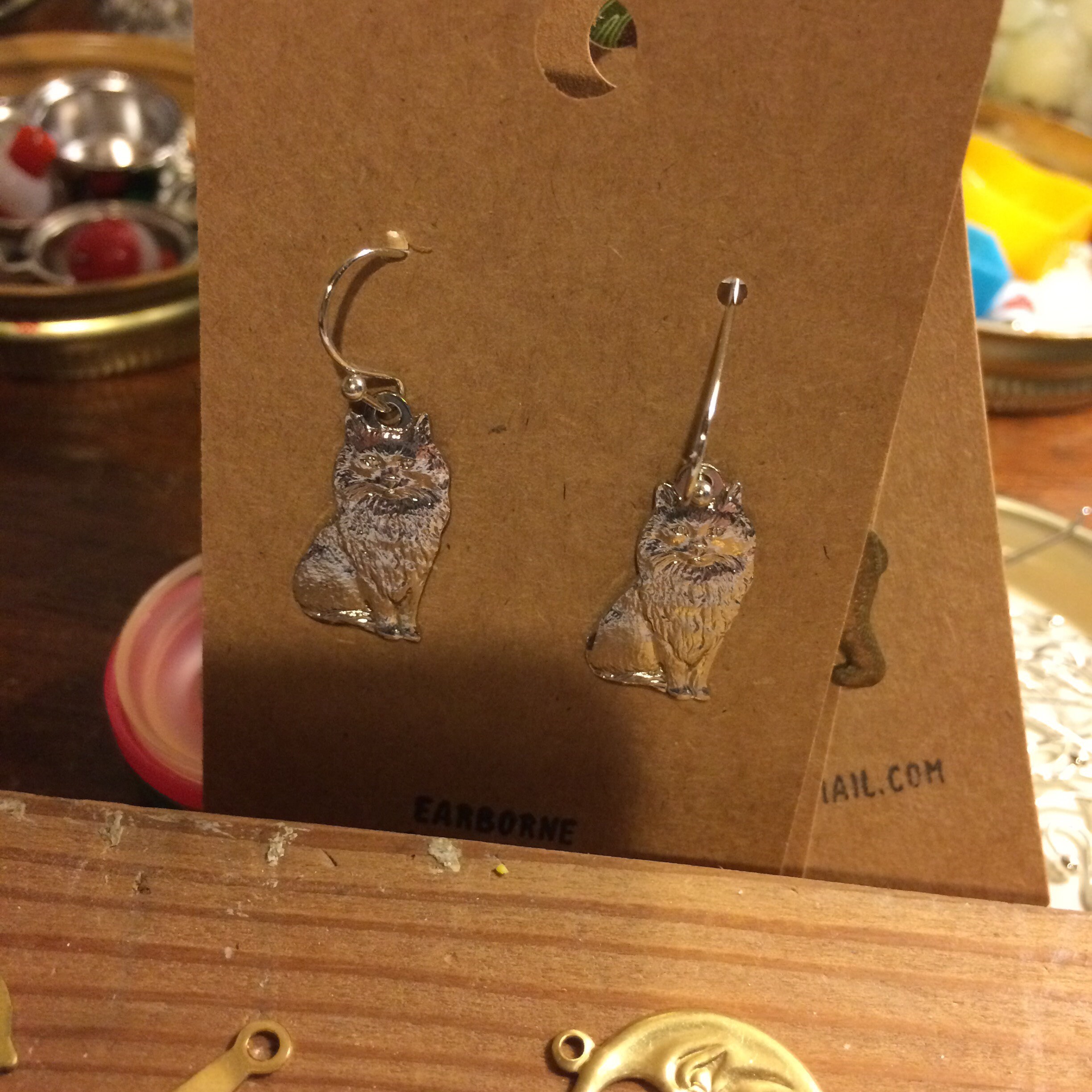 Novelty Earrings Cats Etsy