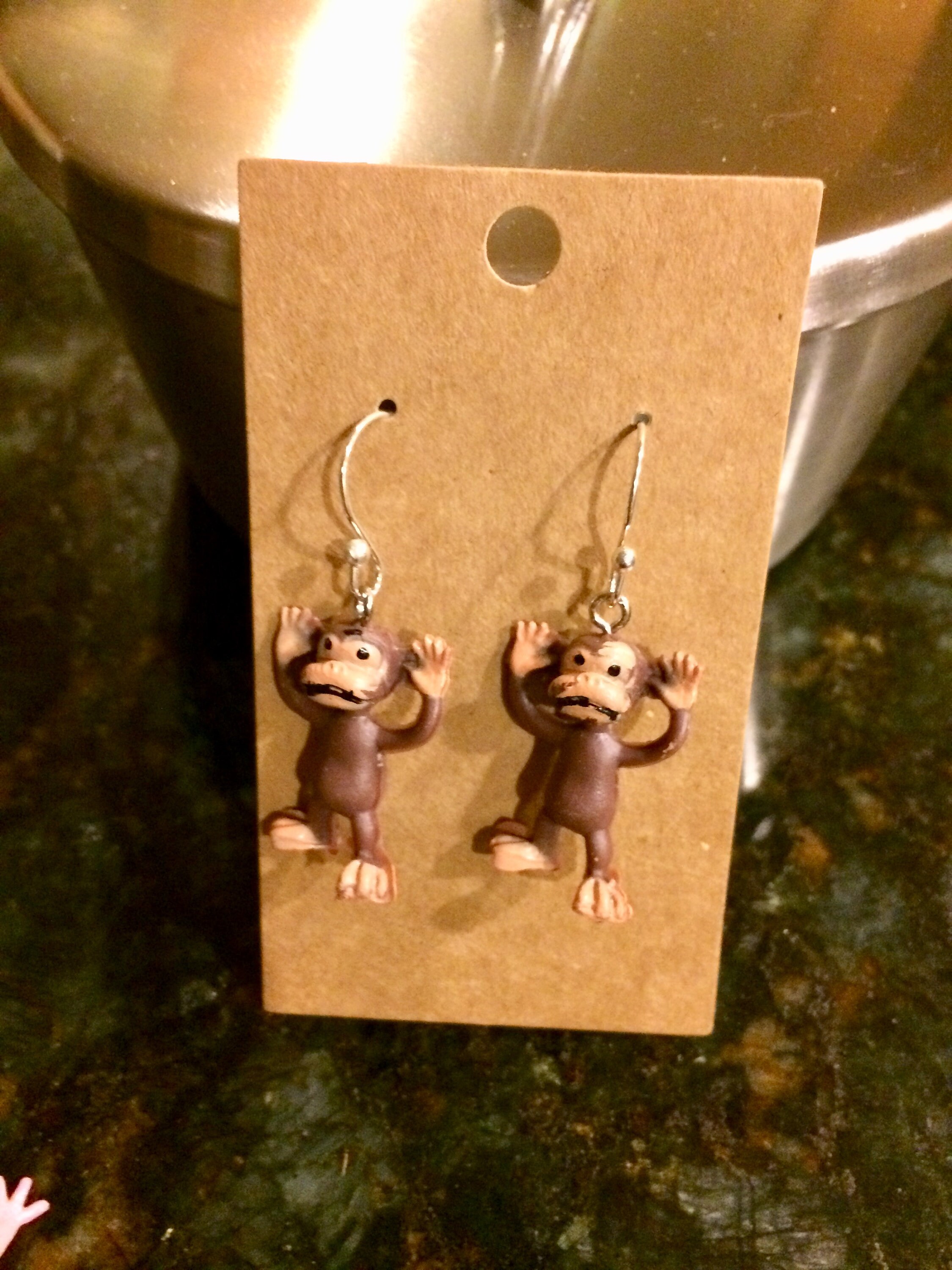 Novelty Earrings Monkeys Etsy