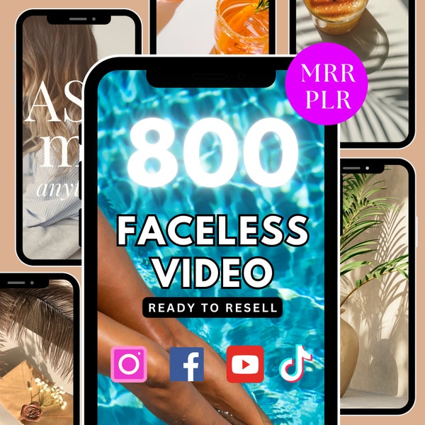 Faceless Video Faceless Reels Marketing Plr Digital Product Bundle Master Resell Rights Template Planner Bundle Sell Online Mrr Income