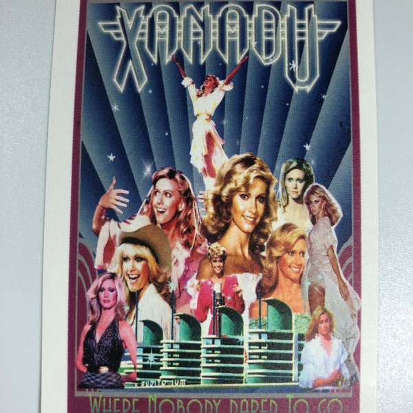25 Pcs Xanadu Party Stickers 3 inch by 2 inch, Super durable decorate and personalize laptops, windows, and more