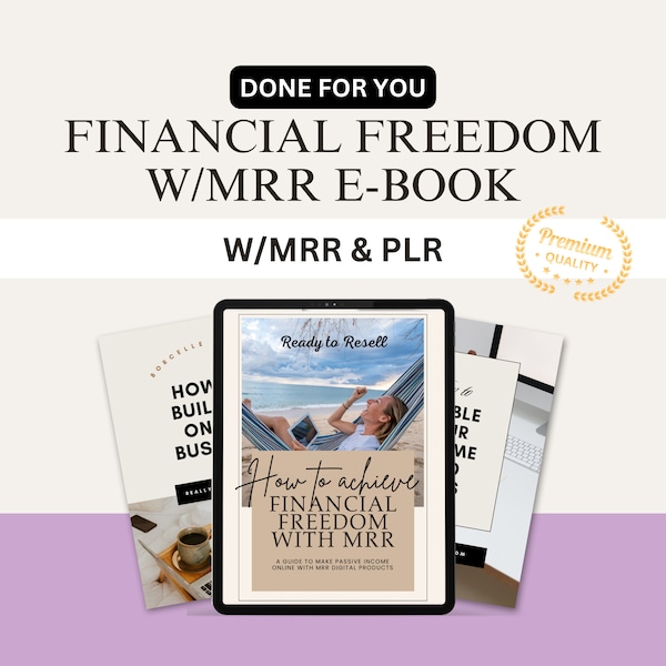 Mrr Digital Products Ebook Done for You Course Plr Master Resell Rights Selling Online Canva Planner Template Guide Downloads Passive Income