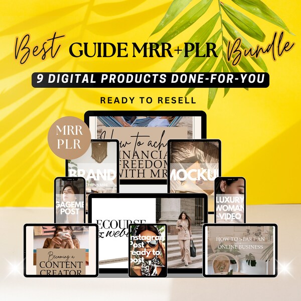 Master Resell Rights Bundle Course Plr Digital Products Selling Online on Etsy Video Planner Template Mrr Resell Passive Income Business