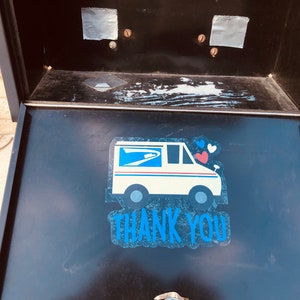 USPS-bedankstickers glanzend helder vinyl GRATIS VERZENDING