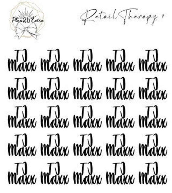 TJ Maxx Planner Sticker Script Etsy