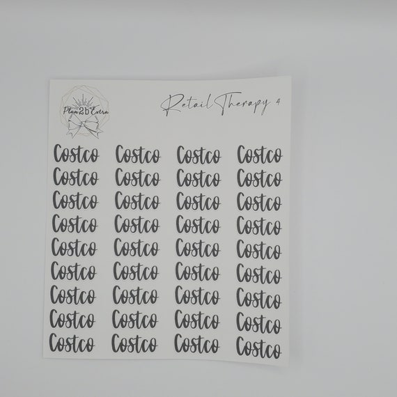 Costco Planner Sticker Script Etsy