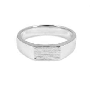 Herrenring aus 925er Sterlingsilber: Minimalistischer Statement-Schmuck modern und polierter Ring für GEBURTSTAG oder VERLOBUNG handgemacht