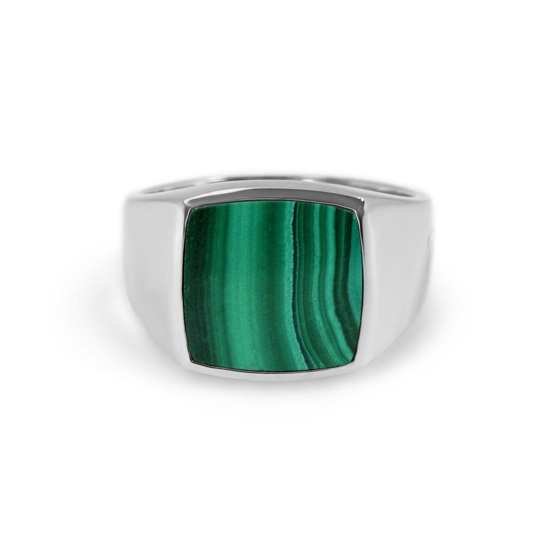 Men's ring silver with green stone ring from 925 Etsy