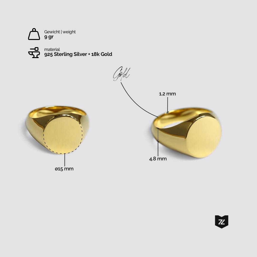 Anello in titanio dorato audace | Disponibile! | Fort Tempus