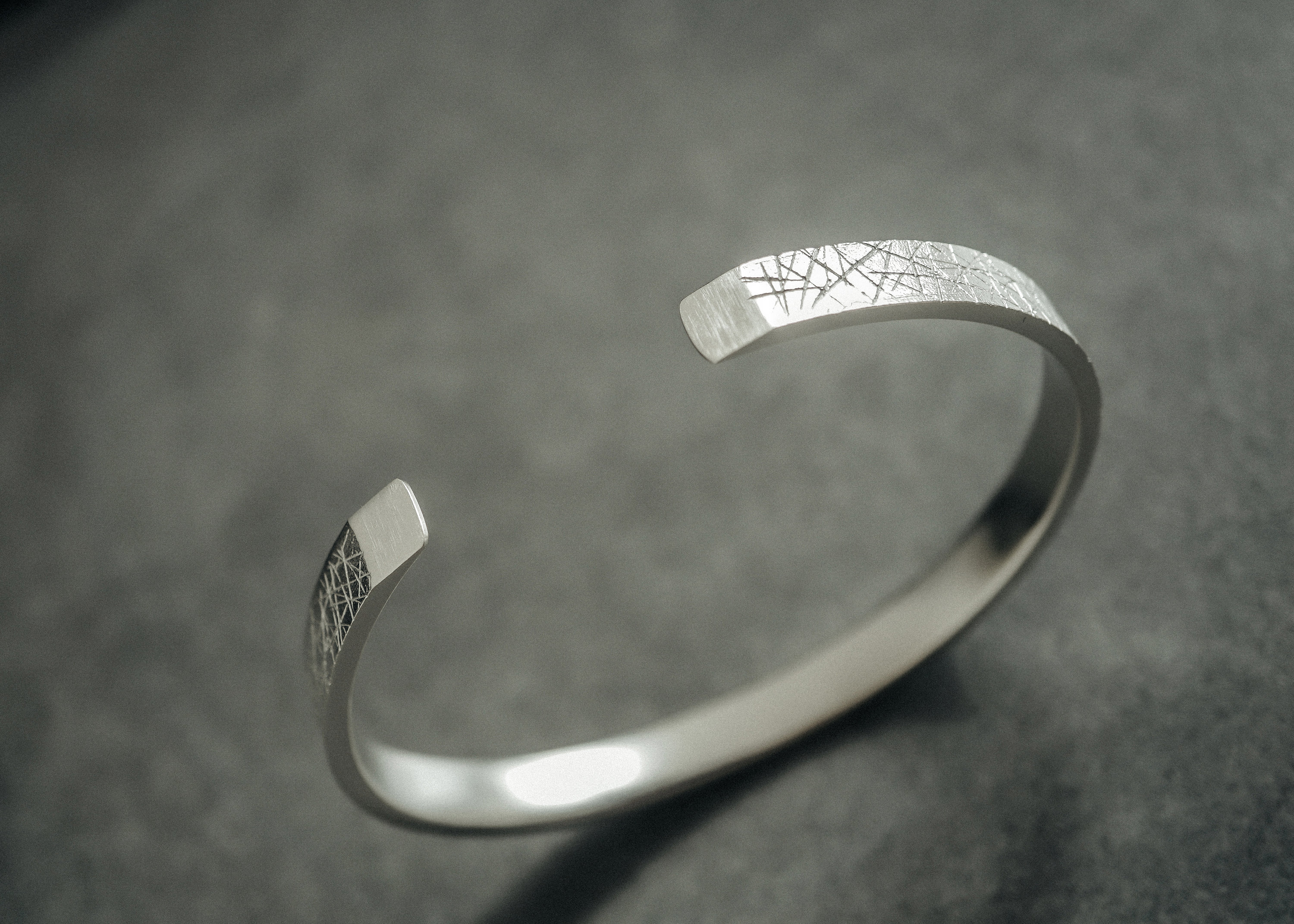 Mens Silver Bangle Handmade Solid 925 Sterling Silver Matt Etsy UK