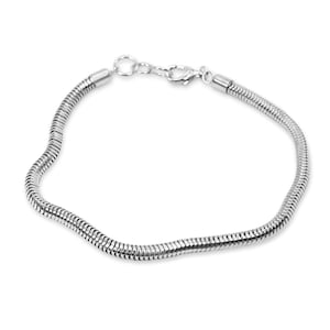Men Silver Snake Bracelet 925 sterling silver fine links size adjustable handmade solid men silver chain with gift box