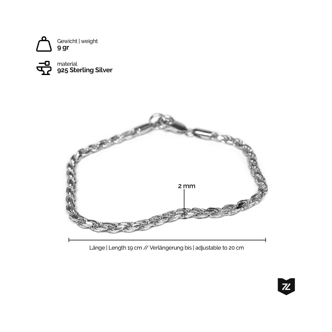 Men's Bracelet 925 Sterling Silver Braid Silver Bracelet Etsy UK