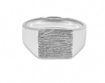 Signet Ring Men Silver Handmade Ring 925 Sterling Silver Square
