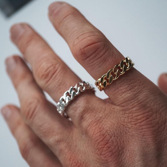 Modern gold ring for men deals