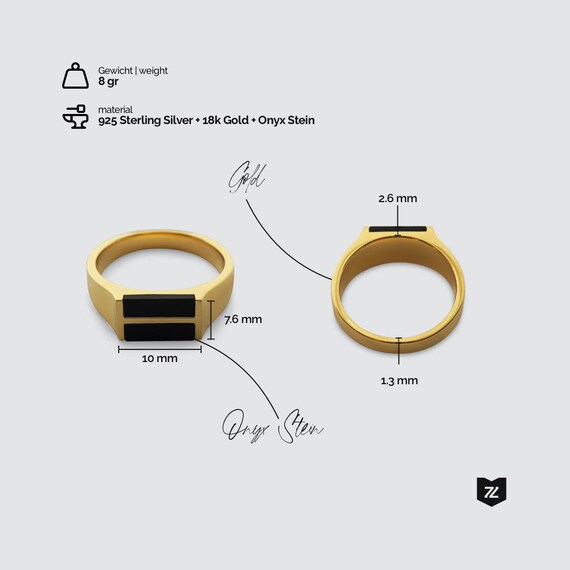 Anello da uomo con pietra preziosa in onice nero naturale martellato, anello unisex fatto a mano in argento 925K placcato in oro 24K, anello da meditazione per uomo e donna, regalo Anello da uomo con pietra preziosa in onice nero naturale martellato, anello unisex fatto a mano in argento 925K placcato in oro 24K, anello da meditazione per uomo e donna, regalo